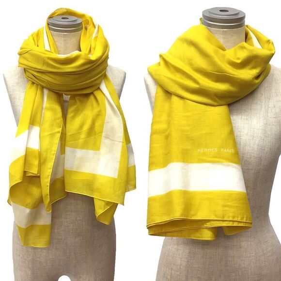 HERMES Authentic Yellow Scarf